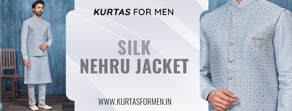silk nehru jacket
