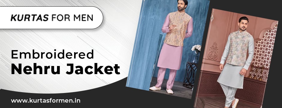 embroidered nehru jacket