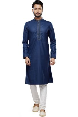 Blue Art Silk Kurta Pajama (KFM-7497)