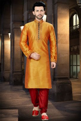 Mango Art Dupion Regular Kurta Pajama (KFM-3763)