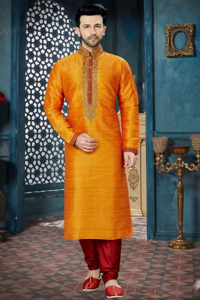 Mango Banglori Silk Mens Kurta Pajama (KFM-3823)