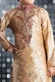Beige Art Dupion Boys Kurta Pajama (KFK-258)