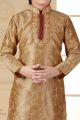 Beige Art Silk Kids Kurta Pajama (KFK-653)