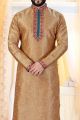 Beige Art Silk Kurta Pajama (KFM-4244)