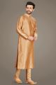 Beige Art Silk Kurta Pajama (KFM-5143)