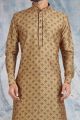 Beige Banarasi Silk Kurta Pajama (KFM-5707)