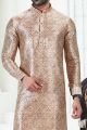 Beige Banarasi Silk Kurta Pajama (KFM-6707)