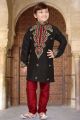 Black Art Dupion Kids Kurta Pajama (KFK-548)