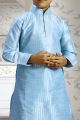 Blue Art Dupion Readymade Kurta Pajama (KFK-129)