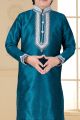 Blue Art Silk Kids Kurta Pajama (KFK-657)