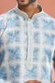 Blue Cotton Kurtas for Men (KFM-7544)