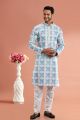 Blue Cotton Kurtas for Men (KFM-7544)