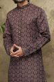 Brown Cotton Mens Kurta Pajama (KFM-6125)