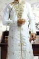 Cream Art Dupion Designer Kurta Pajama (KFM-1034)