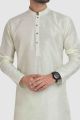 Cream Art Silk Casual Kurta Pajama (KFM-5922)