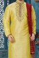 Dark Gold Banglori Silk Designer Kurta Pajama (KFM-3828)