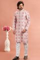 Dark Pink Cotton Kurta Pajama (KFM-7542)