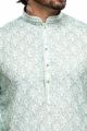 Digital Printed Green Cotton Kurta Pajama (KFM-7482)