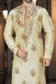 Gold Art Dupion Designer Kurta Pajama (KFM-3784)