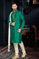 Green Art Dupion kurta Pajama (KFM-3415)