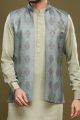 Green Art Silk Digital Printed Jacket Kurta (KFM-7092)