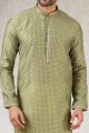 Green Art Silk Kurta Pajama (KFM-5836)