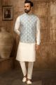 Green Art Silk Nehru Jacket (KFM-6311)