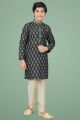 Green Giccha Silk Boys Kurta Pajama (KFK-687)