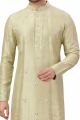 Green Silk Mens Kurta Pajama (KFM-5997)