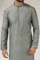 Grey Art Silk Kurta Pajama (KFM-5835)