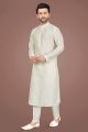 Lemon Art Silk Kurta Pajama (KFM-5138)