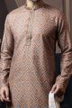Light Brown Silk Kurta Pajama (KFM-6074)