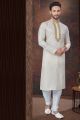 Light Gold Jaquard Kurta Pajama (KFM-7835)