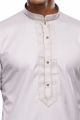 Light Grey Art Silk Kurta Pajama (KFM-7491)