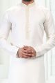 Linen Cotton Cream Kurta Pajama for Men (KFM-6648)