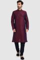 Magenta Art Silk Kurta Pajama (KFM-5934)