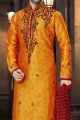 Mango Art Dupion Designer Kurta Pajama (KFM-3786)