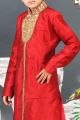 Maroon Art Silk Boys Kurta Pajama (KFK-331)