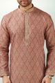 Maroon Art Silk Kurta Pajama (KFM-5853)