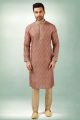 Maroon Art Silk Kurta Pajama (KFM-5853)
