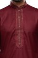 Maroon Art Silk Kurta Pajama (KFM-7494)
