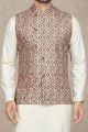 Multicoloured Cotton Mens Nehru Jacket (KFM-6951)