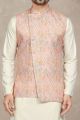 Multicoloured Cotton Printed Mens Nehru Jacket (KFM-6956)