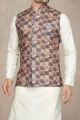 Multicoloured Cotton Printed Nehru Jacket (KFM-6957)
