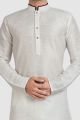 Off White Art Silk Kurta Pajama (KFM-5921)