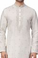 Off White Silk Kurta Pajama (KFM-5985)