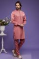Onion Pink Art Banarasi Silk Mens Kurta Pajama (KFM-7072)