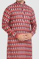 Orange Cotton Printed Kurta Pajama (KFM-5726)
