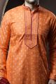 Orange Silk Kurta Pajama (KFM-6086)