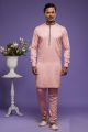 Pink Art Banarasi Silk Mens Kurta Pajama (KFM-7071)